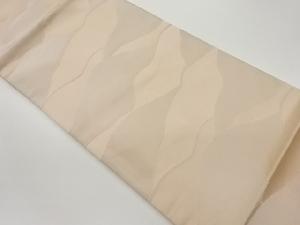 曲線に抽象模様織出しリバーシブル全通袋帯